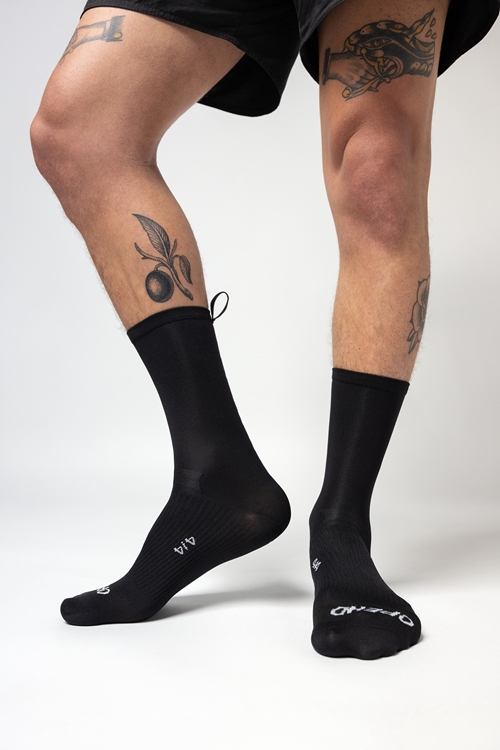 OPEND Socks 4/4 2.0 Black on Black- Sport Socken - 02