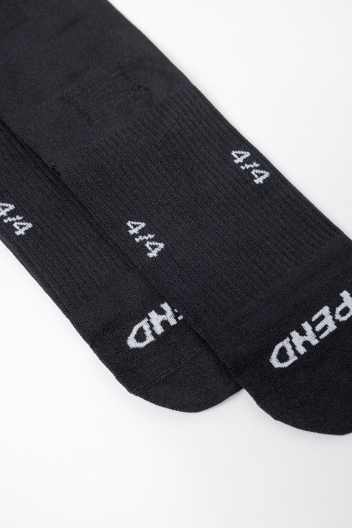 OPEND Socks 4/4 2.0 Black on Black- Sport Socken - 05